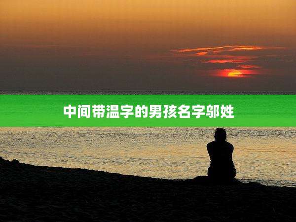 中间带温字的男孩名字邬姓