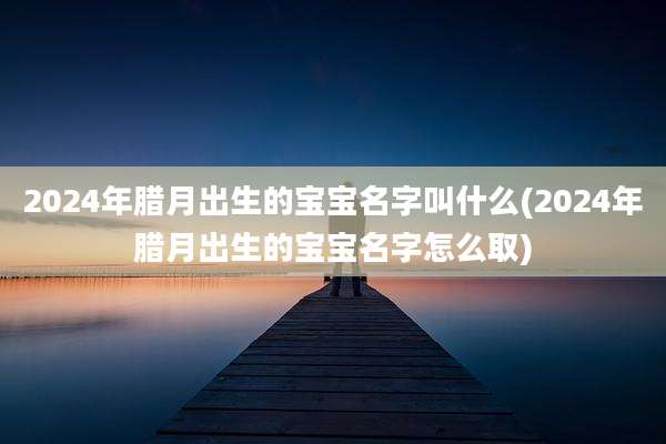 2024年腊月出生的宝宝名字叫什么(2024年腊月出生的宝宝名字怎么取)