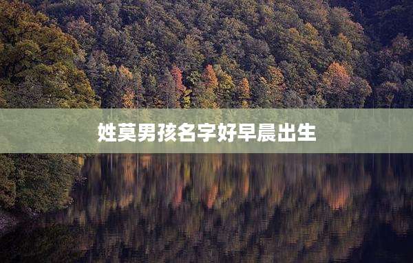 姓莫男孩名字好早晨出生