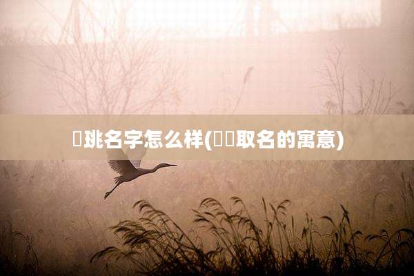 璟珧名字怎么样(璟垚取名的寓意)