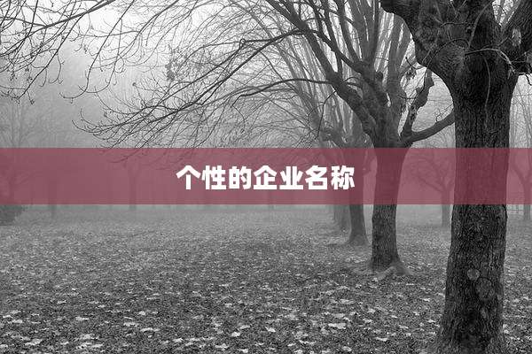 个性的企业名称