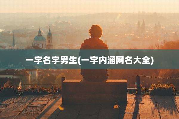 一字名字男生(一字内涵网名大全)