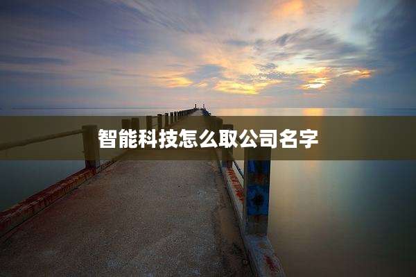 智能科技怎么取公司名字