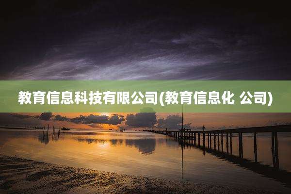 教育信息科技有限公司(教育信息化 公司)