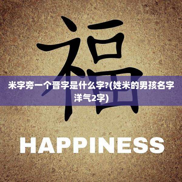 米字旁一个晋字是什么字?(姓米的男孩名字洋气2字)