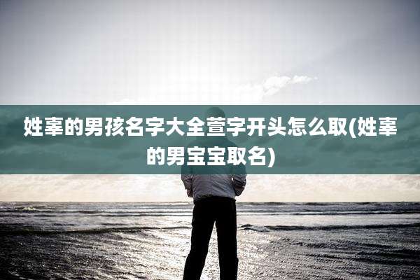 姓辜的男孩名字大全萱字开头怎么取(姓辜的男宝宝取名)