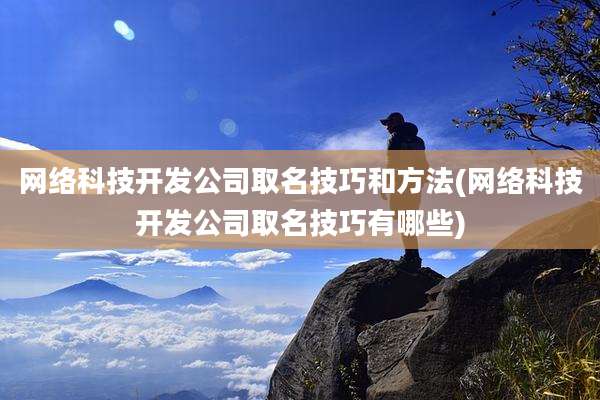 网络科技开发公司取名技巧和方法(网络科技开发公司取名技巧有哪些)