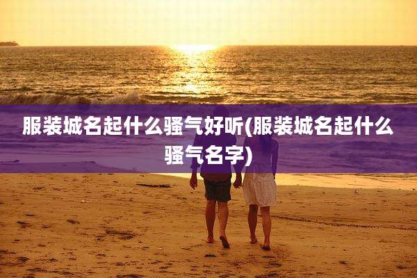 服装城名起什么骚气好听(服装城名起什么骚气名字)