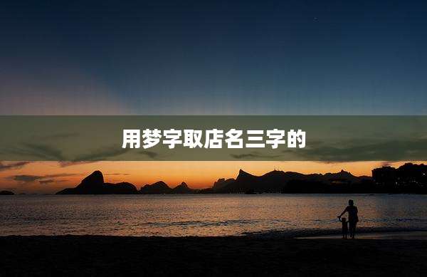 用梦字取店名三字的