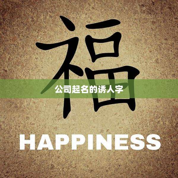公司起名的诱人字