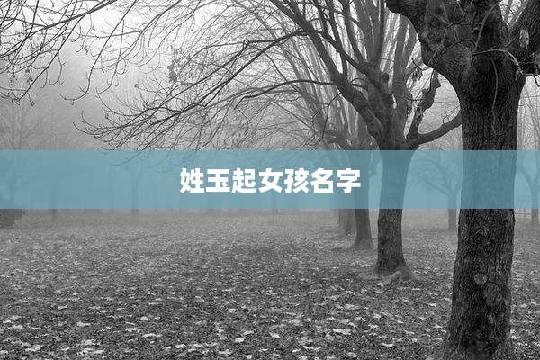姓玉起女孩名字