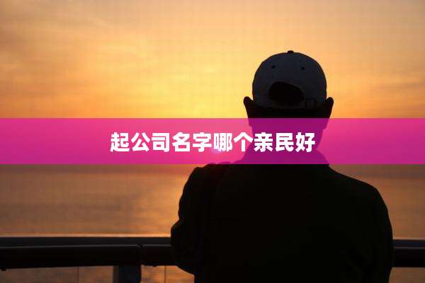 起公司名字哪个亲民好