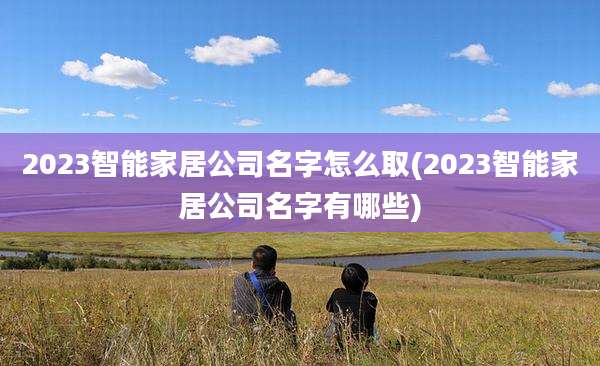 2023智能家居公司名字怎么取(2023智能家居公司名字有哪些)