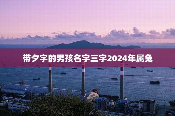带夕字的男孩名字三字2024年属兔