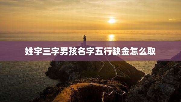 姓宇三字男孩名字五行缺金怎么取