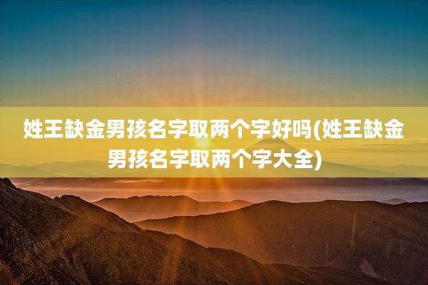姓王缺金男孩名字取两个字好吗(姓王缺金男孩名字取两个字大全)