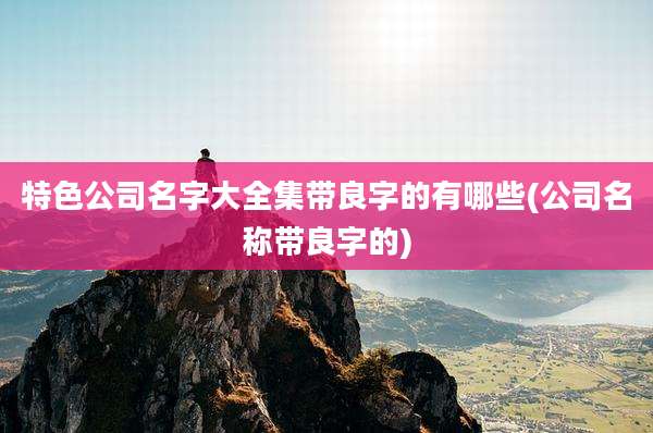 特色公司名字大全集带良字的有哪些(公司名称带良字的)