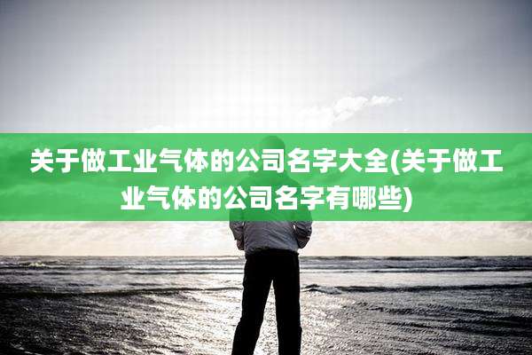关于做工业气体的公司名字大全(关于做工业气体的公司名字有哪些)