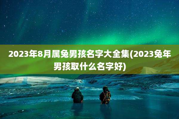 2023年8月属兔男孩名字大全集(2023兔年男孩取什么名字好)