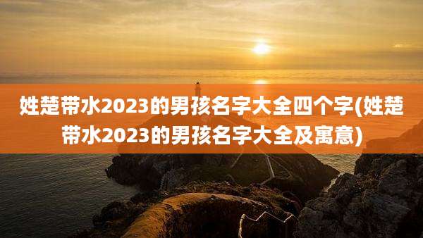 姓楚带水2023的男孩名字大全四个字(姓楚带水2023的男孩名字大全及寓意)