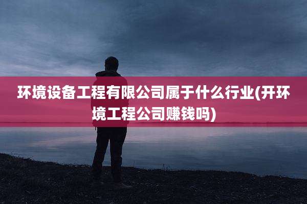 环境设备工程有限公司属于什么行业(开环境工程公司赚钱吗)