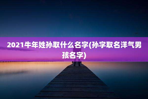 2021牛年姓孙取什么名字(孙字取名洋气男孩名字)