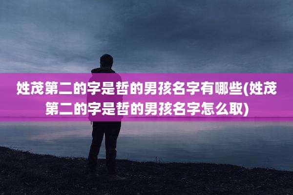 姓茂第二的字是哲的男孩名字有哪些(姓茂第二的字是哲的男孩名字怎么取)