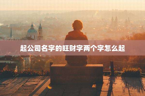 起公司名字的旺财字两个字怎么起