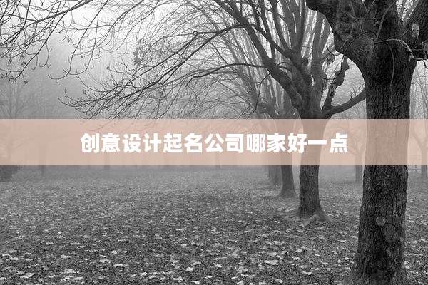 创意设计起名公司哪家好一点