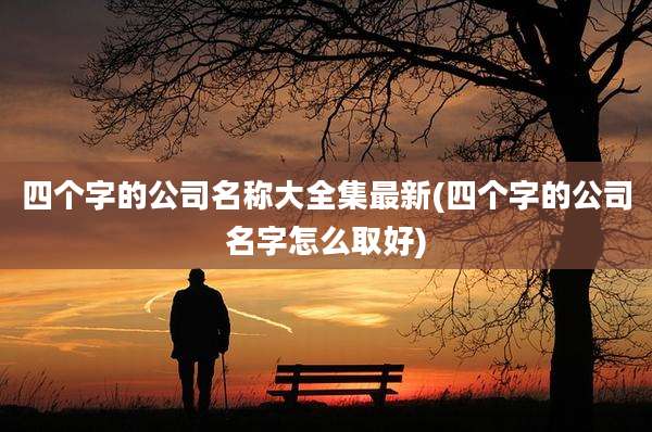 四个字的公司名称大全集最新(四个字的公司名字怎么取好)