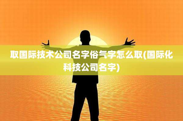 取国际技术公司名字俗气字怎么取(国际化科技公司名字)