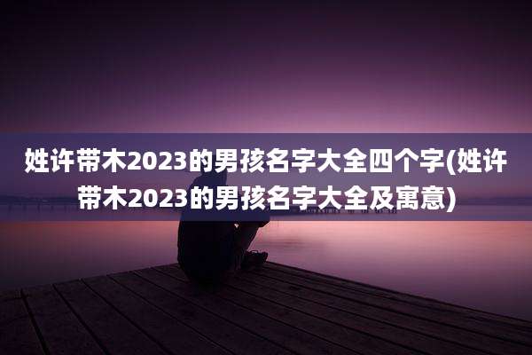 姓许带木2023的男孩名字大全四个字(姓许带木2023的男孩名字大全及寓意)