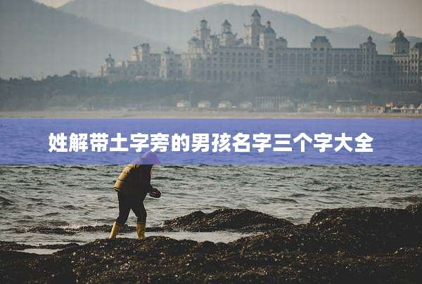 姓解带土字旁的男孩名字三个字大全