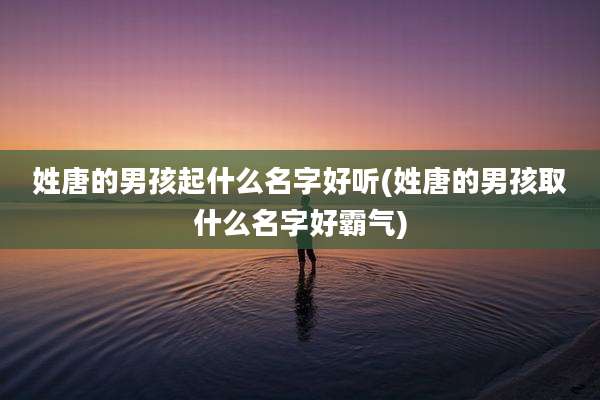 姓唐的男孩起什么名字好听(姓唐的男孩取什么名字好霸气)