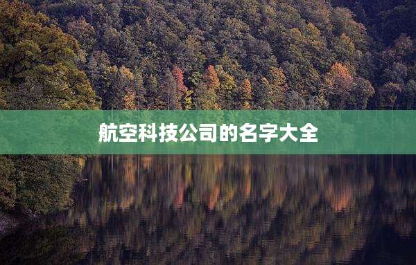航空科技公司的名字大全
