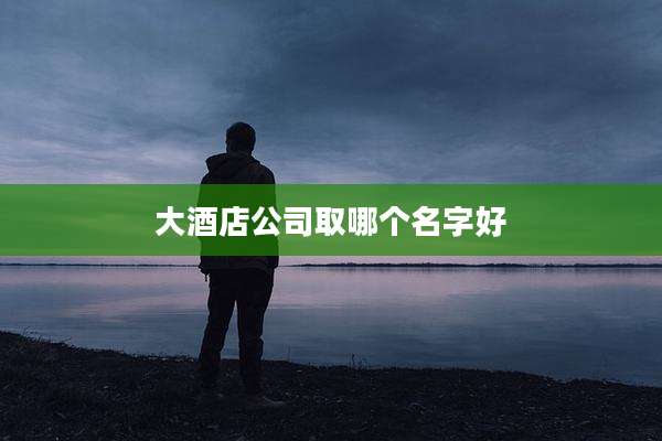 大酒店公司取哪个名字好
