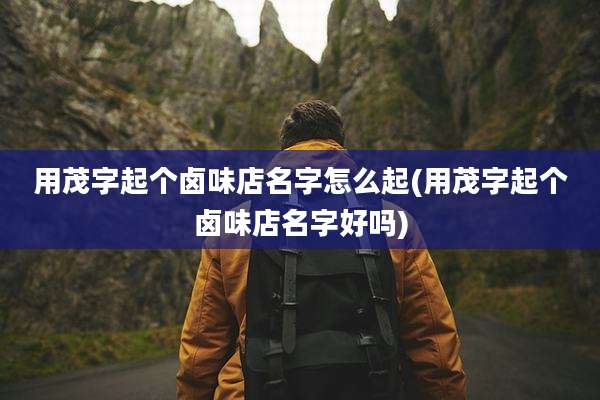 用茂字起个卤味店名字怎么起(用茂字起个卤味店名字好吗)
