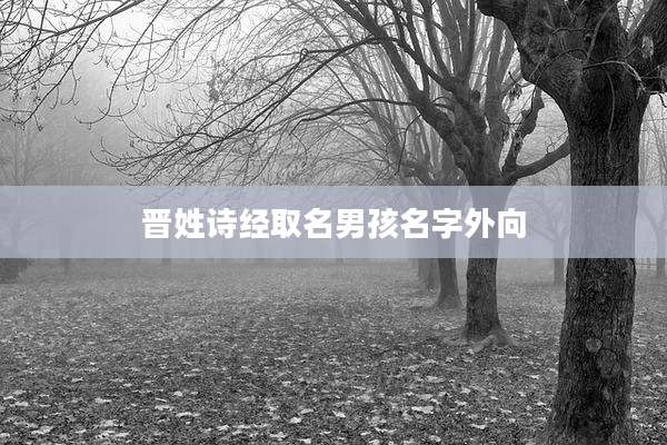 晋姓诗经取名男孩名字外向