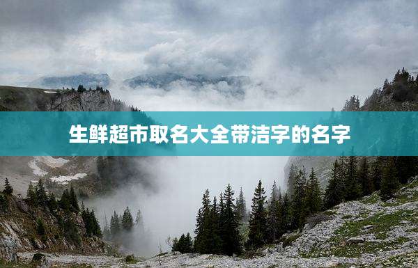 生鲜超市取名大全带洁字的名字