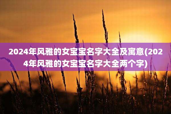 2024年风雅的女宝宝名字大全及寓意(2024年风雅的女宝宝名字大全两个字)
