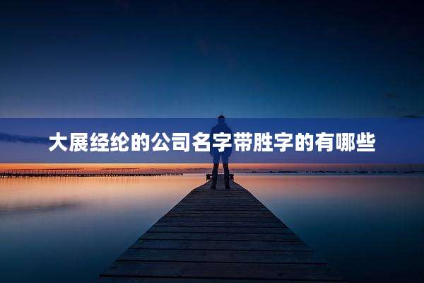 大展经纶的公司名字带胜字的有哪些