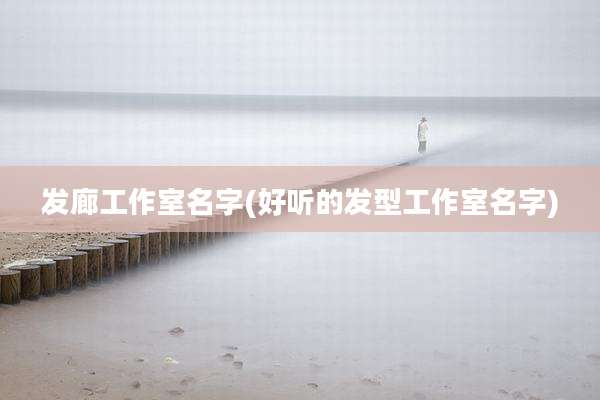 发廊工作室名字(好听的发型工作室名字)