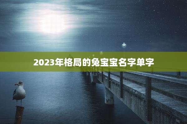 2023年格局的兔宝宝名字单字