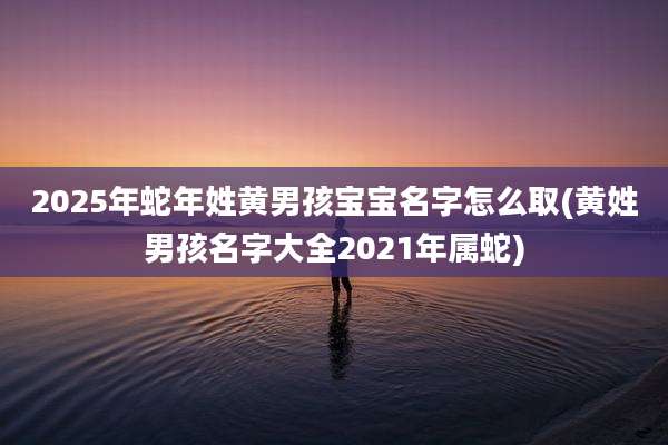 2025年蛇年姓黄男孩宝宝名字怎么取(黄姓男孩名字大全2021年属蛇)