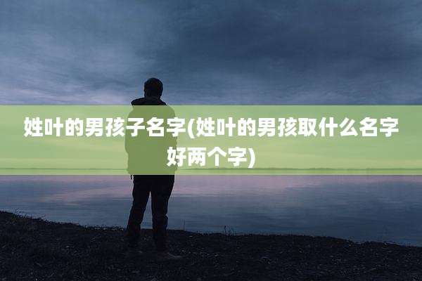 姓叶的男孩子名字(姓叶的男孩取什么名字好两个字)