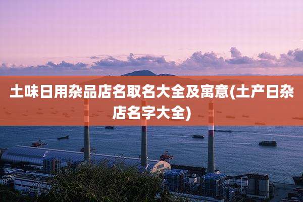 土味日用杂品店名取名大全及寓意(土产日杂店名字大全)