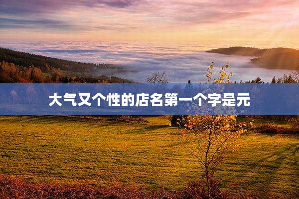 大气又个性的店名第一个字是元