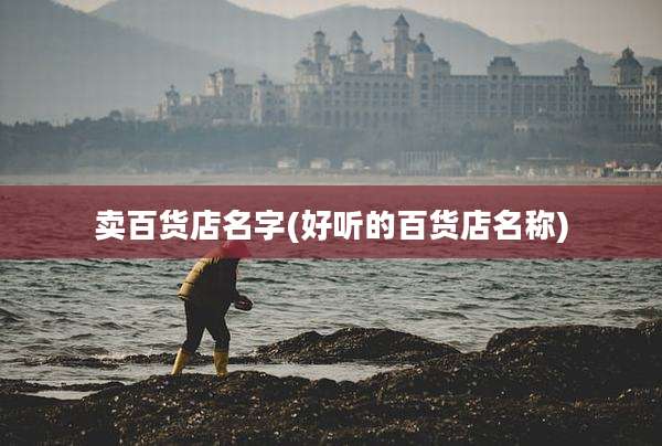 卖百货店名字(好听的百货店名称)