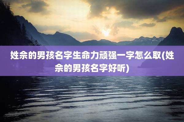 姓佘的男孩名字生命力顽强一字怎么取(姓佘的男孩名字好听)