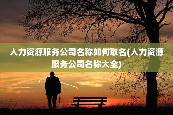 人力资源服务公司名称如何取名(人力资源服务公司名称大全)